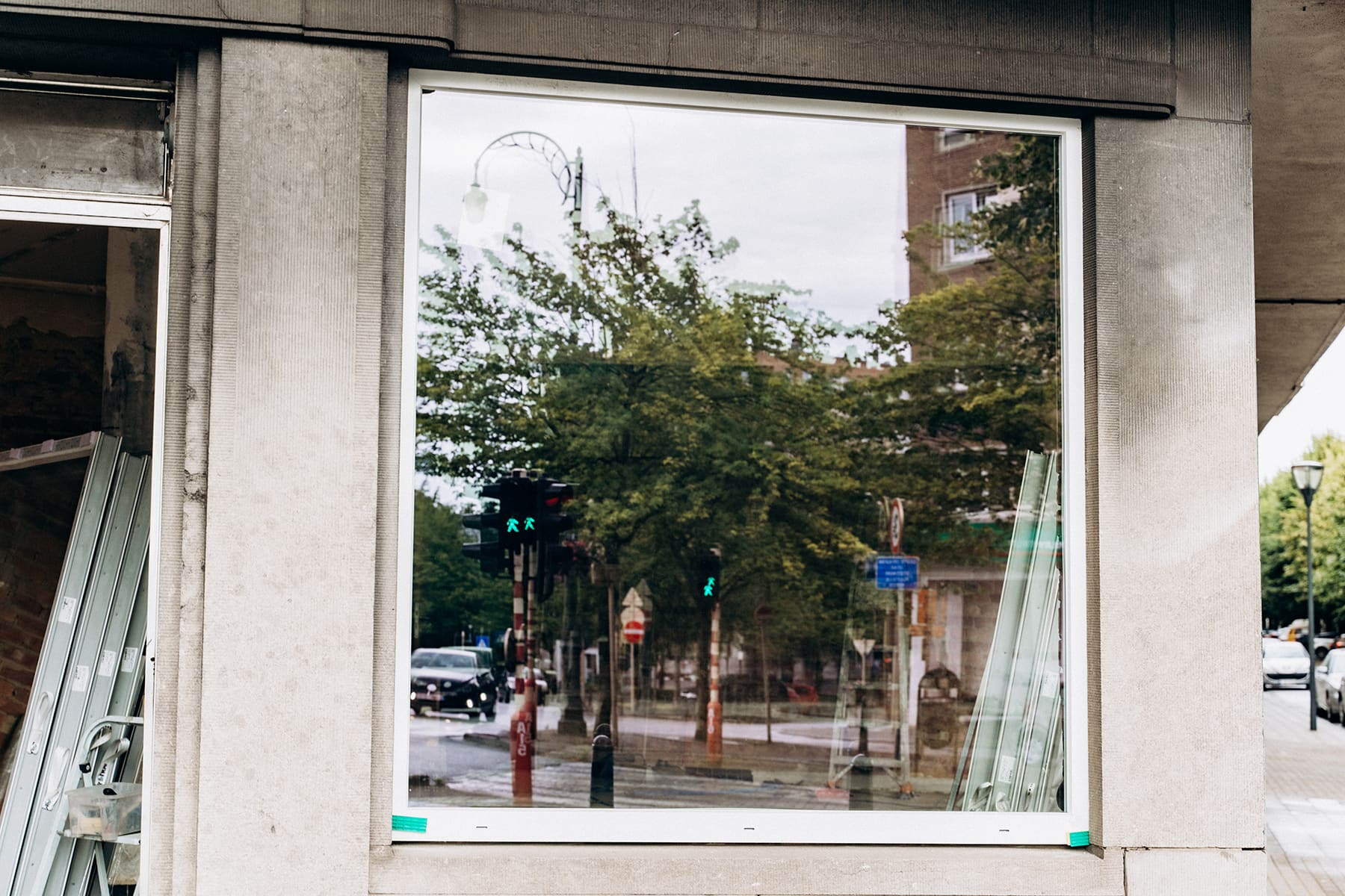 Châssis en PVC pour une boutique à Ixelles